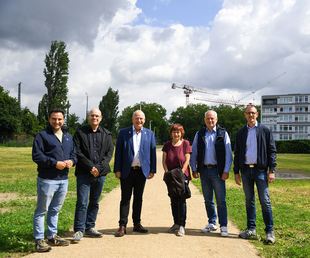 Eröffnung der provisorischen Promenade im IQD im Juli 2025